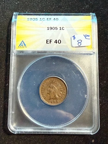 1905 INDIAN HEAD CENT ANACS EF 40 171