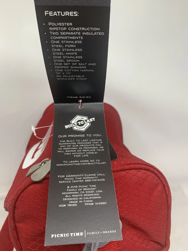 New York Giants NFL Pranzo Insulated Lunch Tote One Size Red - Image 3 of 4