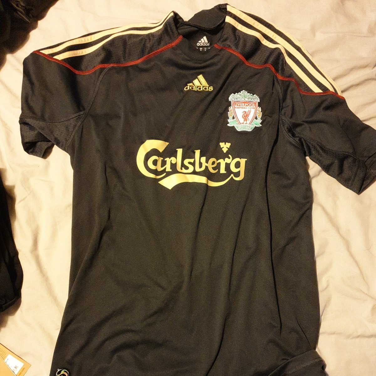 Liverpool 2008-2009 Away Football Shirt Size M black, Adidas
