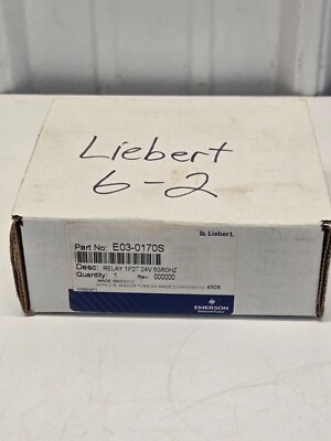 EMERSON LIEBERT E03-0170S Humidifier Relay NEW IN BOX m5