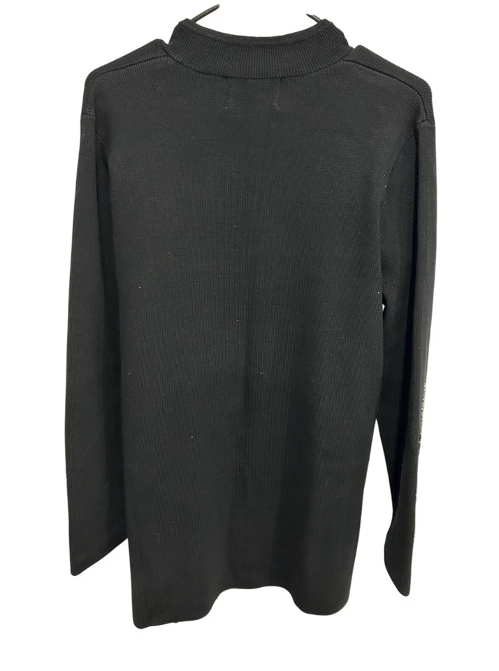 Cárdigan Suéter Pamela McCoy Negro Adornado Manga Larga Detalles Estrás Foto 2 de 4