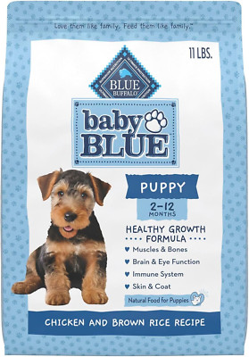 Baby Blue Natural Dry Food for Puppies, Healthy Growth Formula with DHA, Savory 
