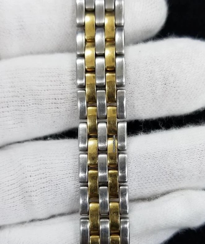 Cartier Panthere Rare Vintage 12mm Steel Gold Matte Bracelet