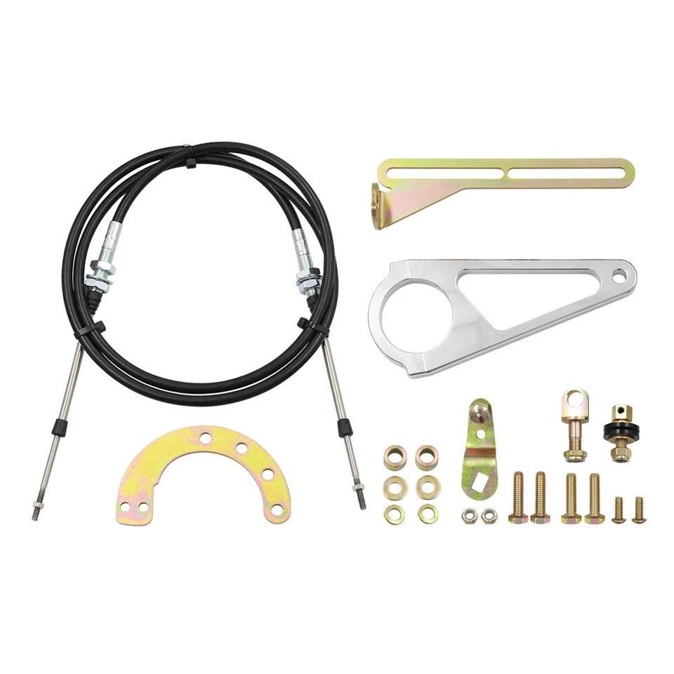 NEW 2" Transmission Cable Column Shift Linkage Kit For GM TH350 4L60 4L80E 700R4 - Image 2 of 4