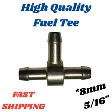 Fuel Line Splitter fits 8mm, 5/16" line Adapater Tee works for gas diesel ect