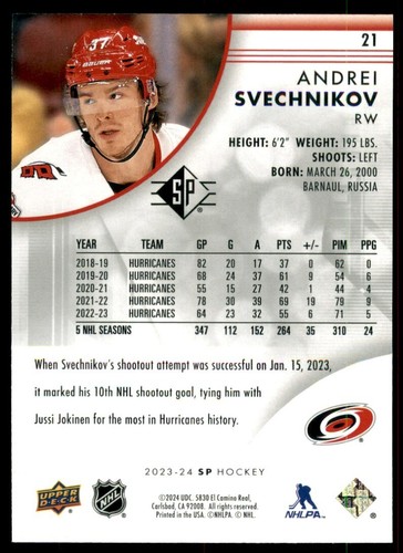 2023-24 SP HOCKEY BASE CARDS - PICK FROM LIST - U PICK - Picture 44 of 202