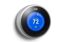GOOGLE NEST 2nd Generation Silver Smart Learning Thermostat, Works with Phone