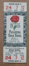 1955 Rose Bowl FULL TICKET - Ohio State vs USC - Woody Cassady Parker