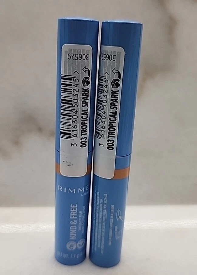 2 Rimmel Kind & Free Tinted Lip Balm, 003 Tropical Spark. - Imagem 2 de 3