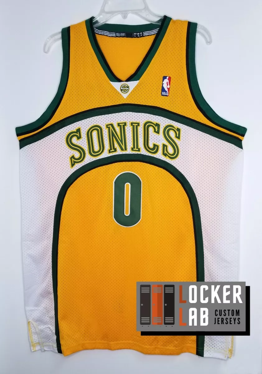 RUSSELL WESTBROOK ADIDAS Authentic Seattle Supersonics Jersey Sz