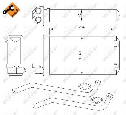 Interior Heating Heat Exchanger Aluminium Fits Peugeot 205 309 NRF 58617 - Picture 5 of 10