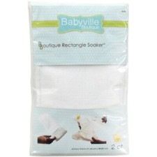 Babyville Boutique Rounded Diaper Soaker 2/Pkg-White