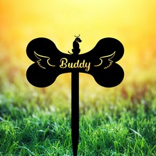 Custom Dog Grave Stake Sympathy Gift,Personalized Memorial Engraved Marker Sign