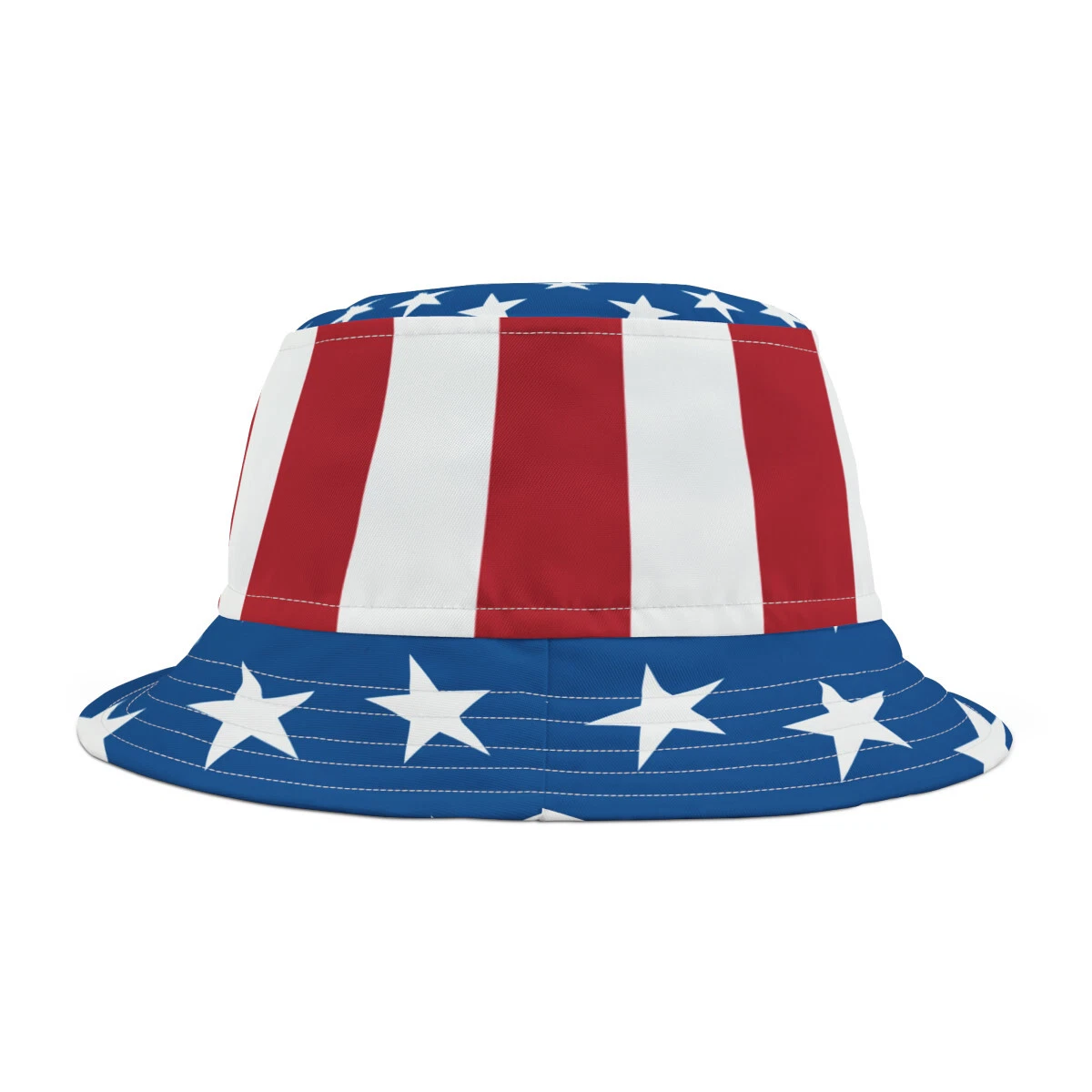 Patriotic Vintage Color USA Flag Bucket Hat (AOP)