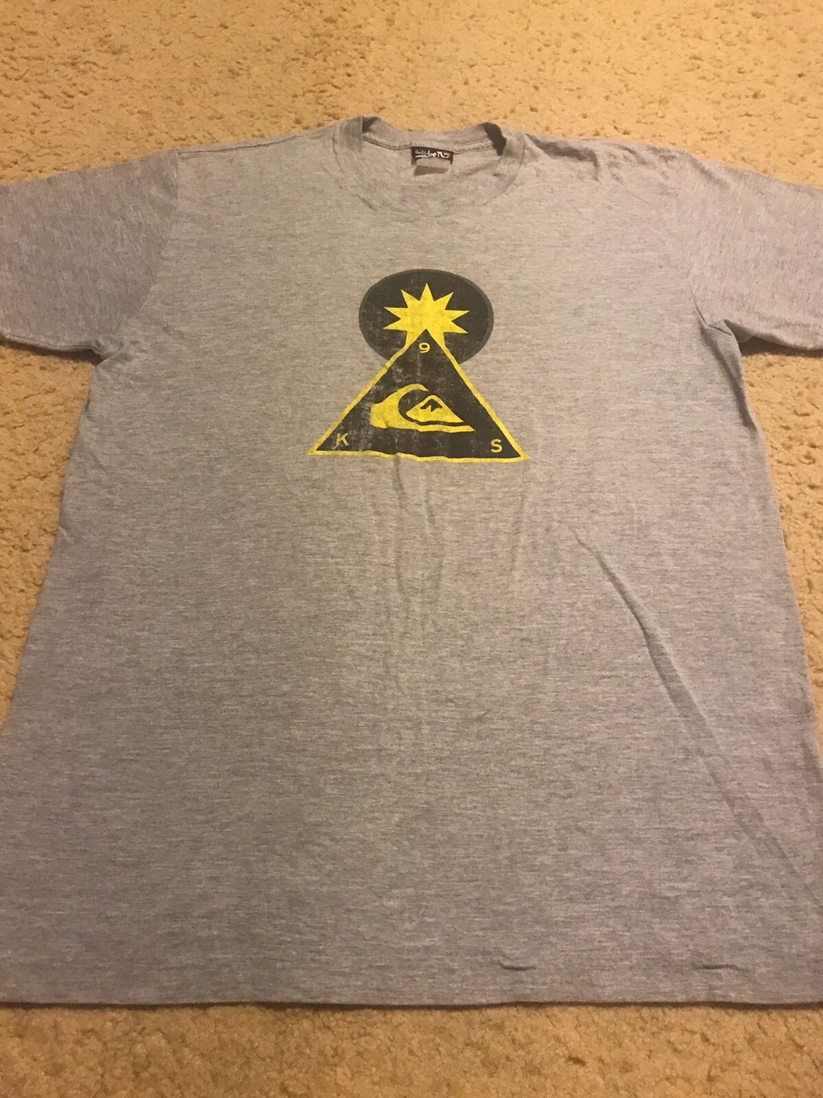 ALTRA T SHIRT QUIKSILVER KELLY SLATER KS9 9X ASP WORLD SURF CHAMPION RARA GRIGIA MEDIA