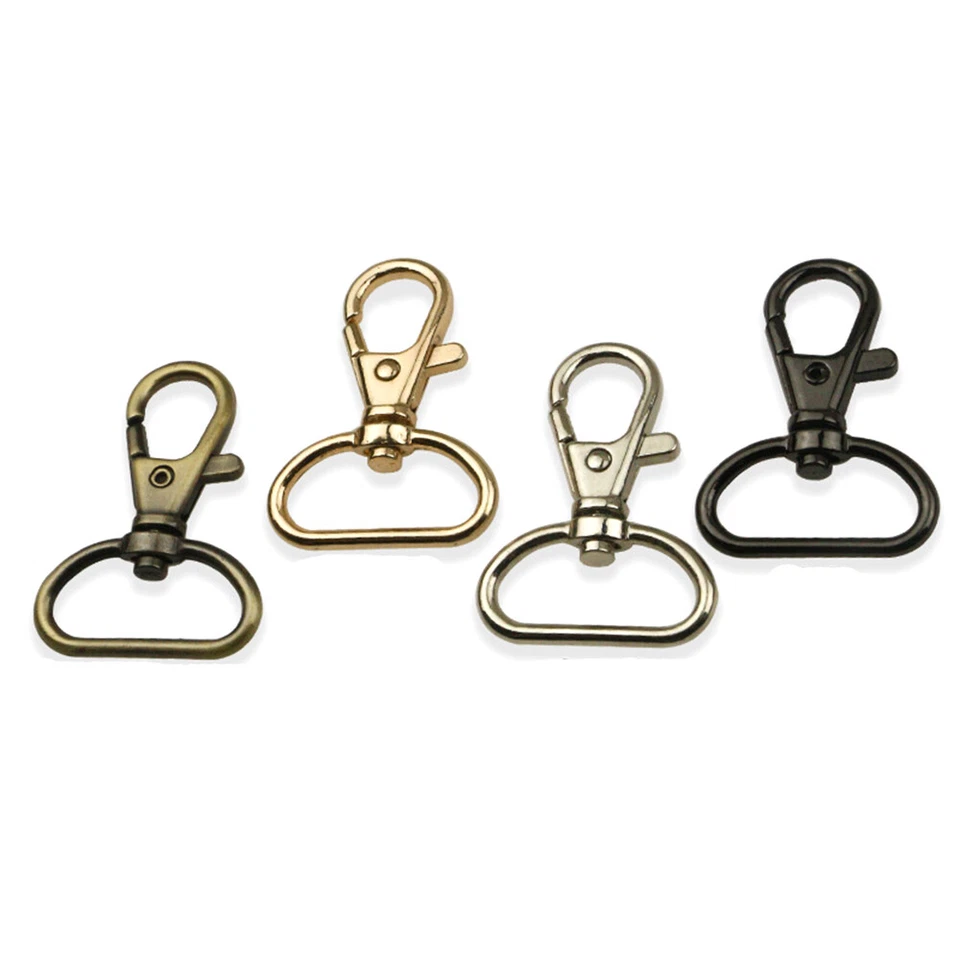 Lobster Swivel Clasps Clips Bag Key Ring Hook Findings Keychain Split Keyring - Image 4 of 4