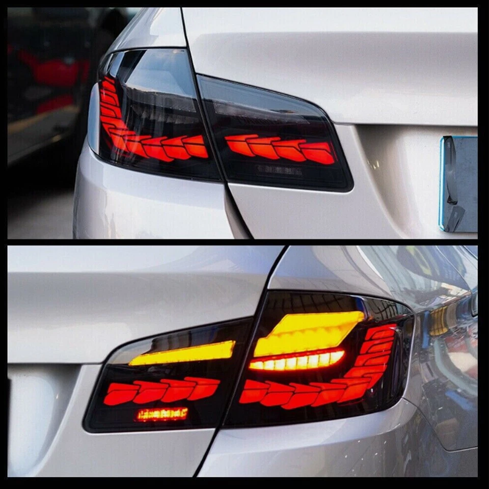 LED Tail Lights For BMW 5 Series F10 F18 M5 2011-2016 Smoked Sequential Lamps Foto 4 de 4