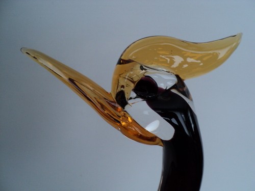 Vintage Murano Italian Sommerso Cased Art Glass Duck Seguso 14" tall !!!! - Picture 3 of 9