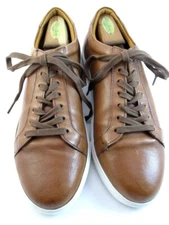 Allen Edmonds "COURTSIDE" Low-Top Leather Dress Sneakers 10.5 D  Walnut(327N)