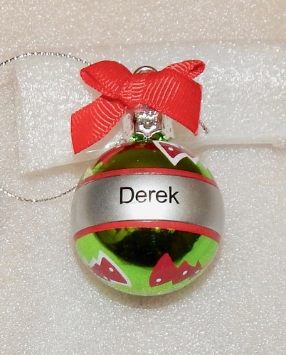Christmas Keepsake Ornaments Green Ganz 2" x 1 1/2" You Choose Many Names 178Y - Picture 38 of 130