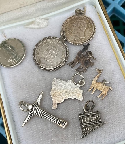 Vintage 835 Sterling Charms CHILE BOLIVA LLAMA, REDEEMER STATUE RIO DE JANEIRO - Picture 6 of 9