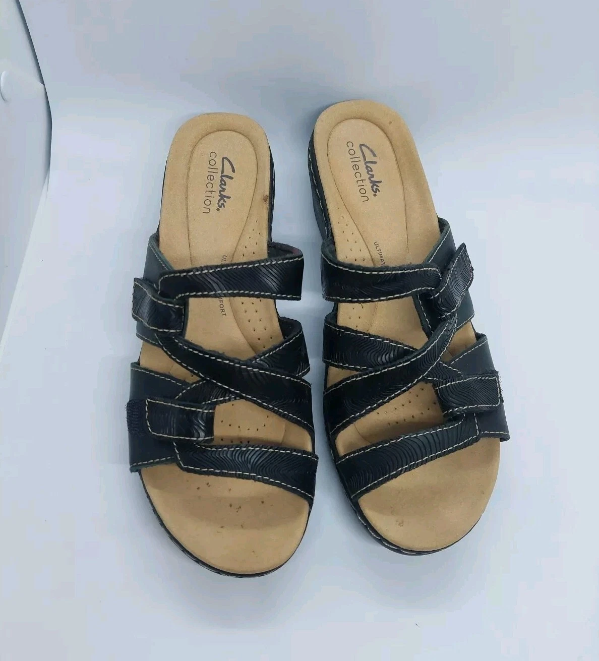 Sandali Clarks Merliah Karli slip on pelle nera regolabili comodi donna 8 5M