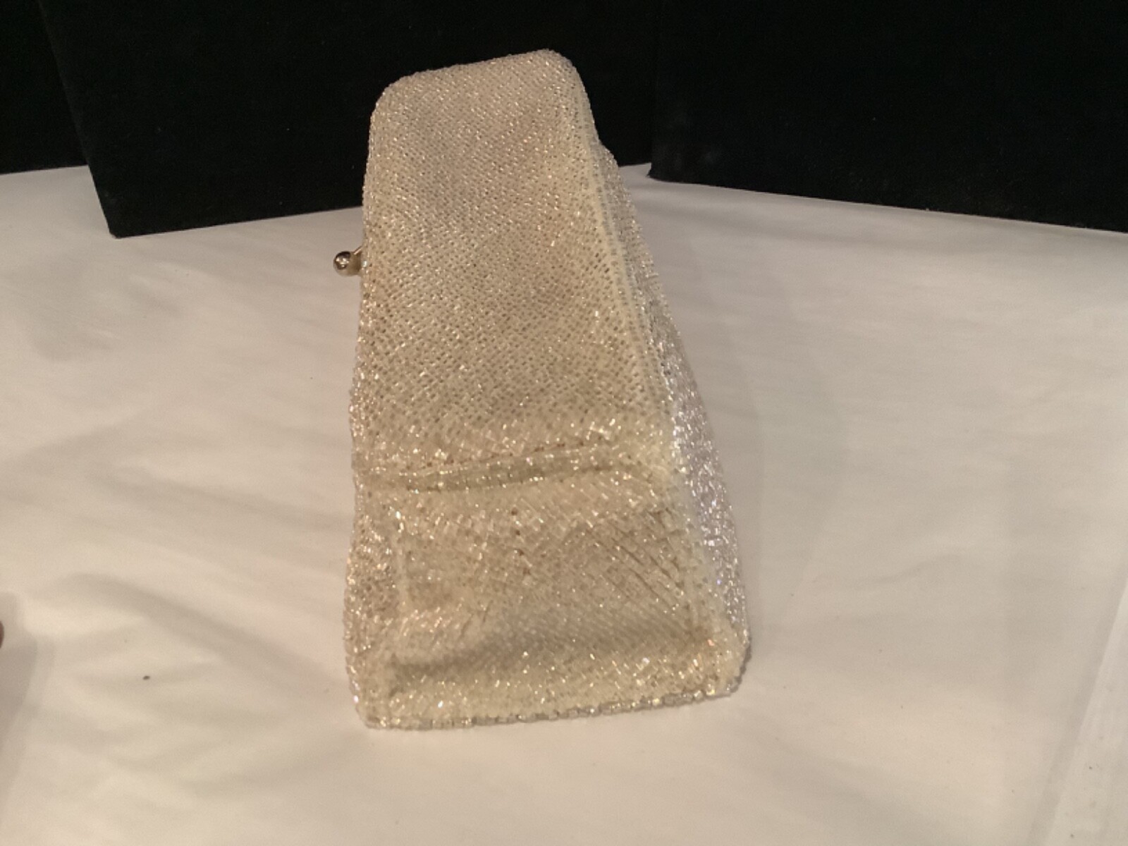 VINTAGE UNIQUE RICHERE RECTANGULAR WHITE IRIDESCE… - image 6