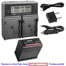 Kastar Battery LCD Dual Fast Charger for BP-970G Canon ES8200V ES8400V ES8600
