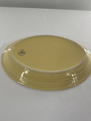 BEAUTIFUL 1998 FIESTA - HOMER LAUGHLIN OVAL PLATTER YELLOW 14" - Picture 6 of 7