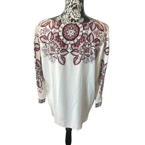 Desigual Floral Paisley Womens Long Sleeve Shirt Top Colorful Size Small - Imagen 3 de 6