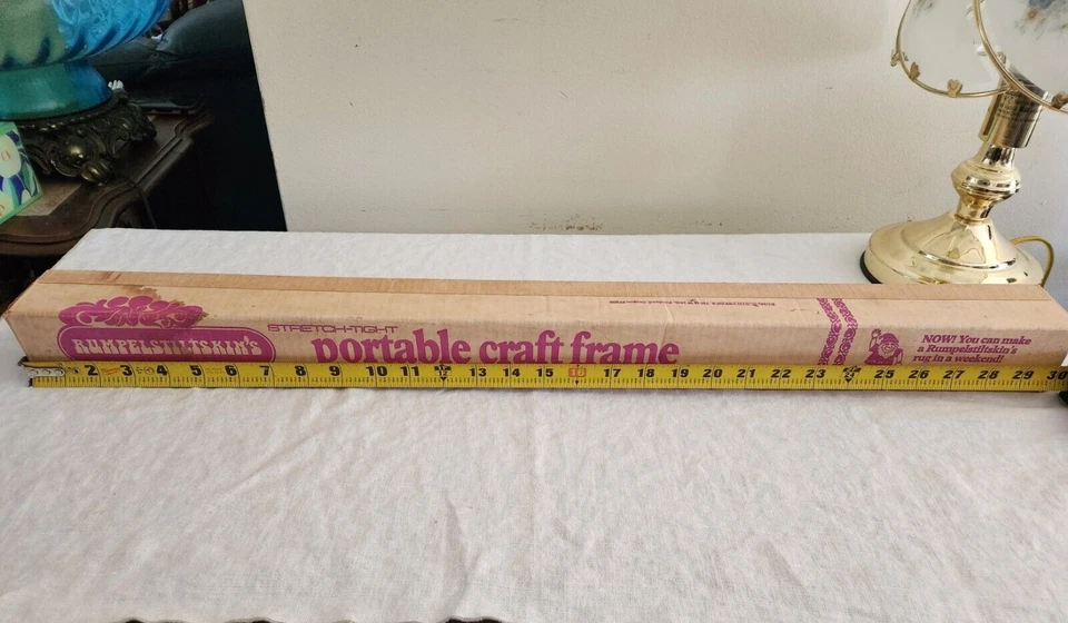 RARE 70s Rumplestiltskin's Portable Craft Frame Stretch-Tight for Tuft Hooking  - Image 2 of 4