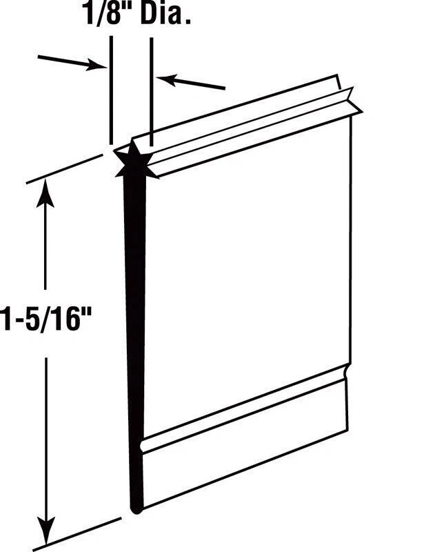 Sello inferior de puerta de ducha con marco transparente Prime-Line M 6227 Foto 2 de 3