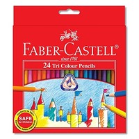 Faber-castell Soft Lead-no Pressure Required Tri-colour Pencils (set Of 24) on sale Faber-castell Soft Lead-no Pressure Required Tri-colour Pencils (set Of 24) on sale