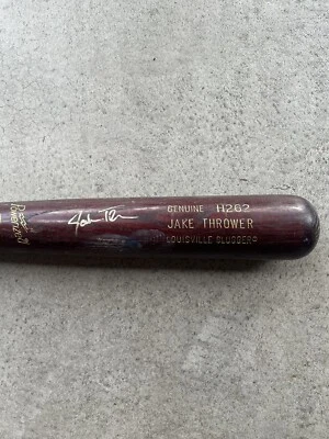 Jake Thrower Game Used Bat San Diego Padres Signed - Image 1 of 4