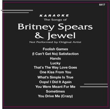 BRITNEY SPEARS JEWEL Karaoke CD G Backstage 6417 in ORGINAL Black Sleeve