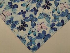 Dog Bandana/Scarf, Blue, Tie On, Butterflies, S, M, L