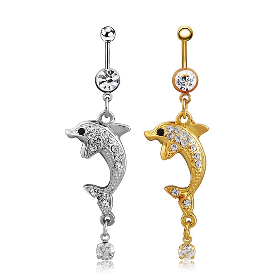 14G Popular Ópalo Gema Ombligo Vientre Anillo Estrás Botón Barra Barra Cuerpo Joyería Foto 2 de 4