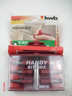 Handy- Bit Box  TORX kwb Schrauberbits Bitset Industrial Steel 7-teilig