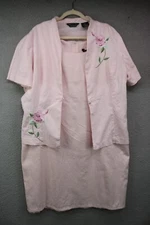 Samantha Rose Linen Blend Two-Piece Dress & Top-Size Missy 18-Embroidered