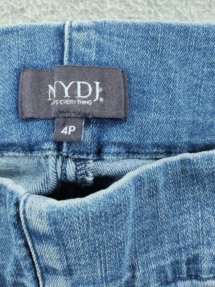 NYDJ Women's Jeans Blue Size 4P Lift Tuck Pull On Straight Stretch Low 25" Denim - Image 4 of 4