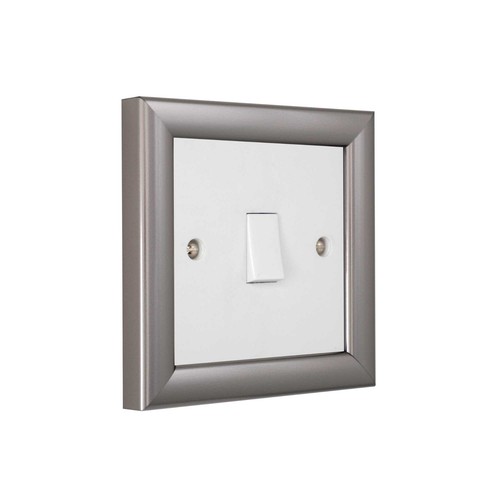 ElekTek Light Switch Surround Finger Plate Frame No Socket Single Contemporary - Picture 18 of 43