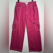 RSQ Y2K Grunge Baggy Loose Cargo Jeans Retro High Waist Women  s 28