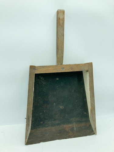Vtg Large Primitive Rustic Nailed Wood and Tin Grain Scoop Farmhouse - Picture 5 of 12