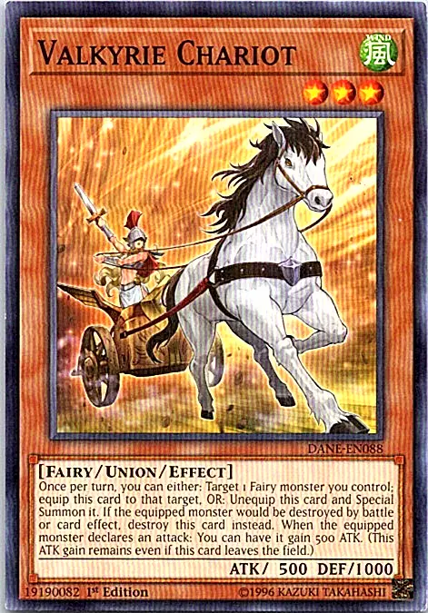 Valkyrie Chariot DANE-EN088 Yu-Gi-Oh! Card Light Play 1st Edition