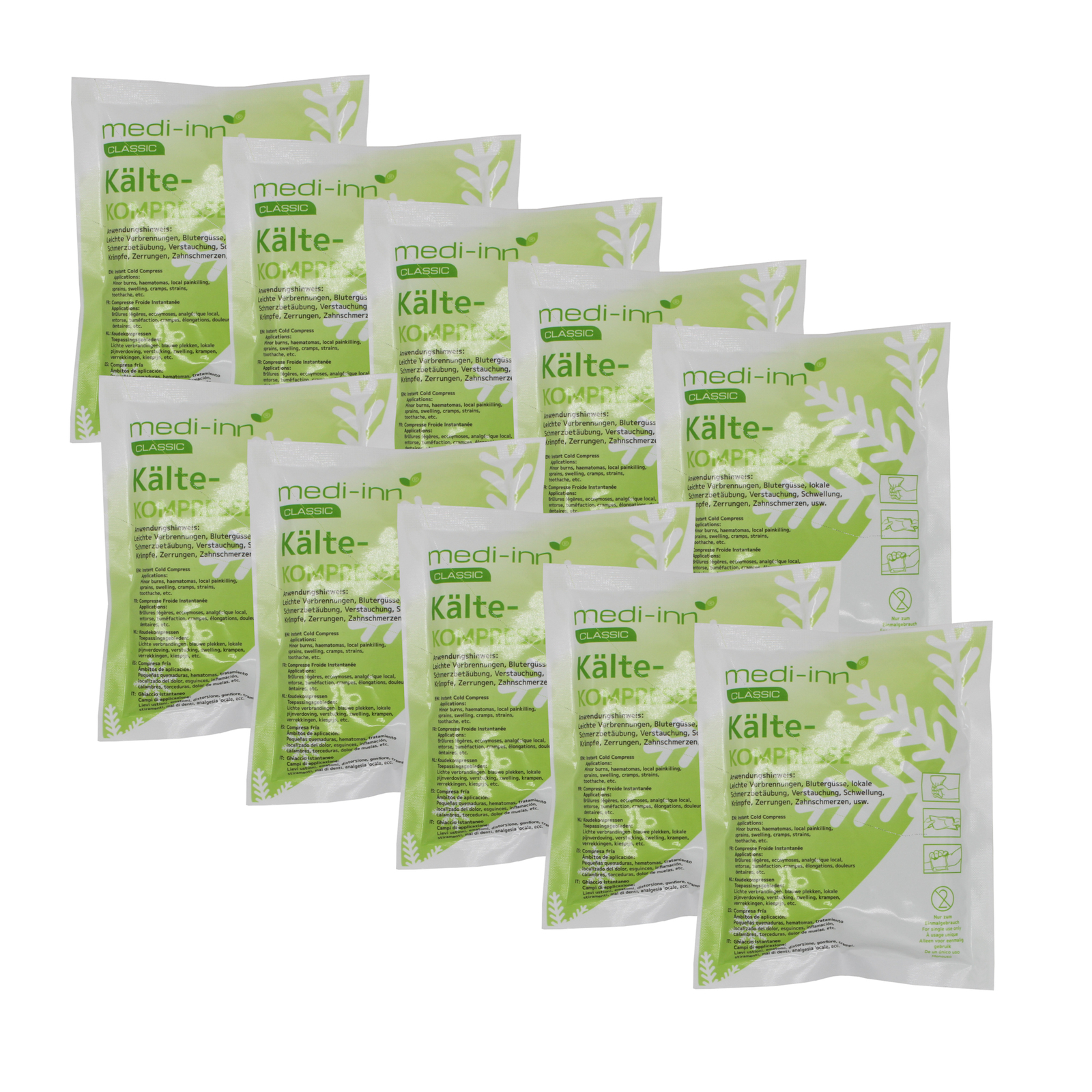 Medi-Inn Einmal Kälte-Sofort-Kompresse Spar-Set: 72 Stück (12,7 cm x 15,2 cm)