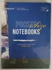 Aisbugur Pocket Size Notebooks Pack of 2 (Black & Brown)