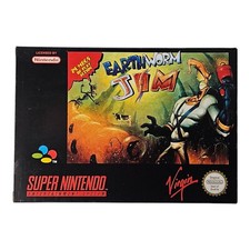 Thumbnail of ebay&reg; auction 316038158732 | Earthworm Jim - Super Nintendo - SNES - OVP - CIB - TOP