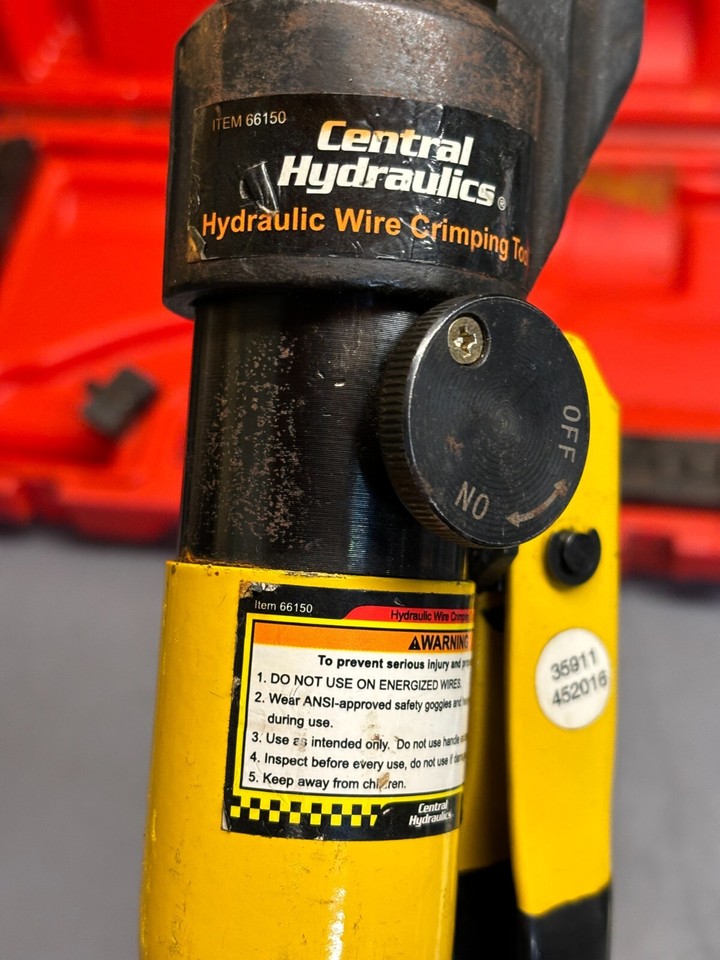 Central Hydraulics 66150 Hydraulic Wire Crimping Tool w/ Carrying Case