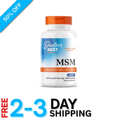 3000 mg MSM by Doctors BEST - Supports Hair, Skin, Nails & Joint Integrity