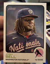 2022 TOPPS HERITAGE JOSH BELL FRENCH TEXT SSP #289 - 08/73 WASHINGTON NATIONALS